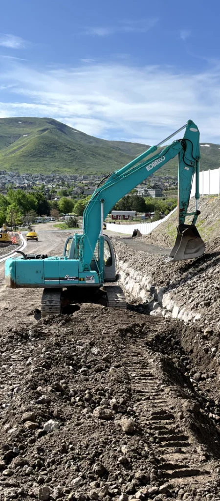 an ongoing utility installation